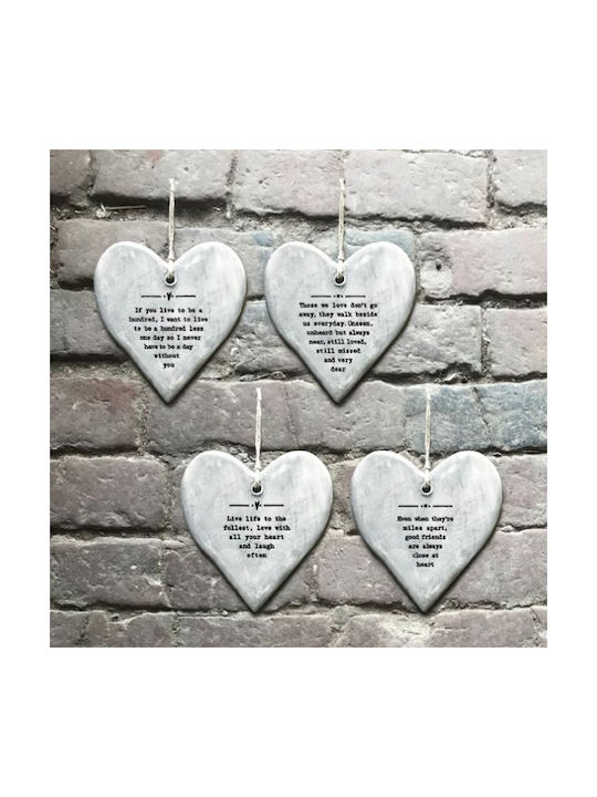 Synchronia Hanging Handmade Wall Decor Made of Ceramic Material 10x9cm