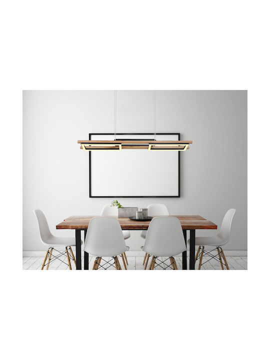 Globo Lighting Illa Pendant Light LED Rail with Warm White Light Black