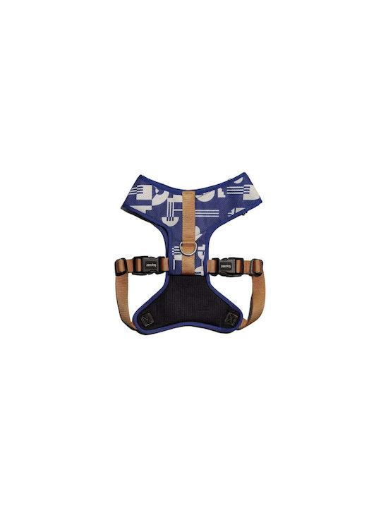 Zee-Dog Dog Harness Air Mesh Maze Blue Large Min Chest Perimeter 67-102cm