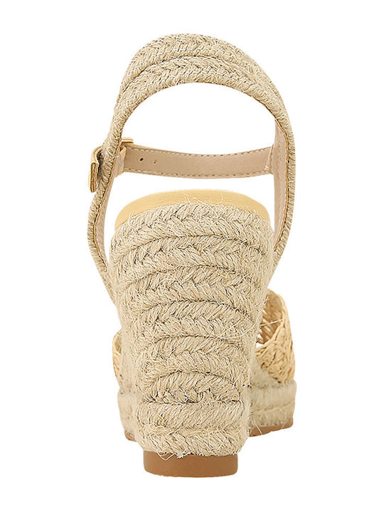 Women's Platform Espadrilles Beige