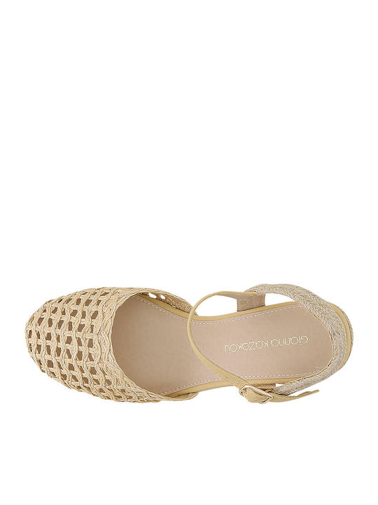 Women's Platform Espadrilles Beige
