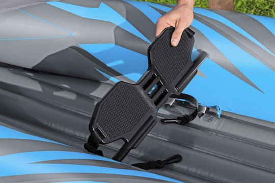 Bestway Hydroforce Surge Elite X1 65143 Пластмасов Каяк Плажна чанта 1 лице Сив