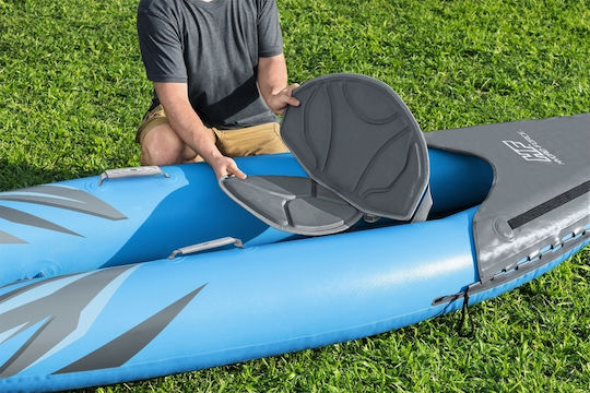 Bestway Hydroforce Surge Elite X1 65143 Пластмасов Каяк Плажна чанта 1 лице Сив