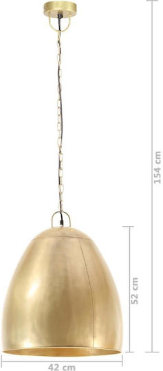 vidaXL Industrial Hängelampe Bronze Glocke mit Fassung E27 42x52cm.