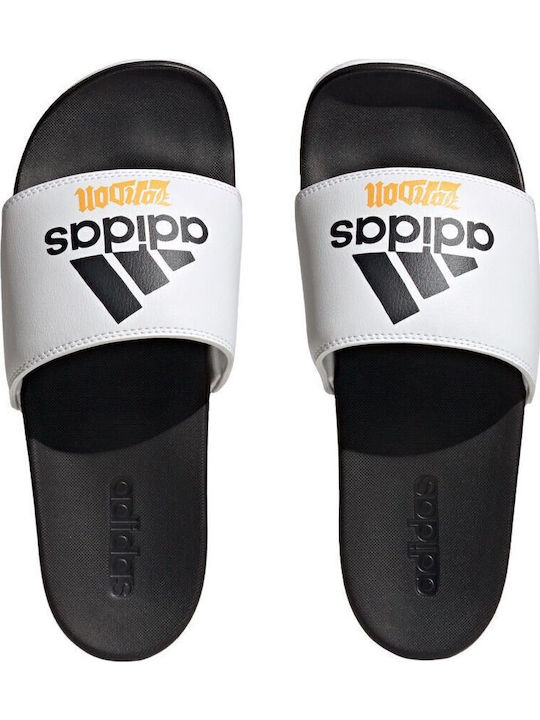 adidas Adilette Cloudfoam Plus Лого Слайдове Бели