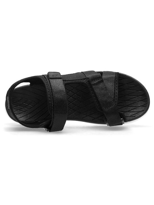 4F Damen Flache Sandalen in Schwarz Farbe