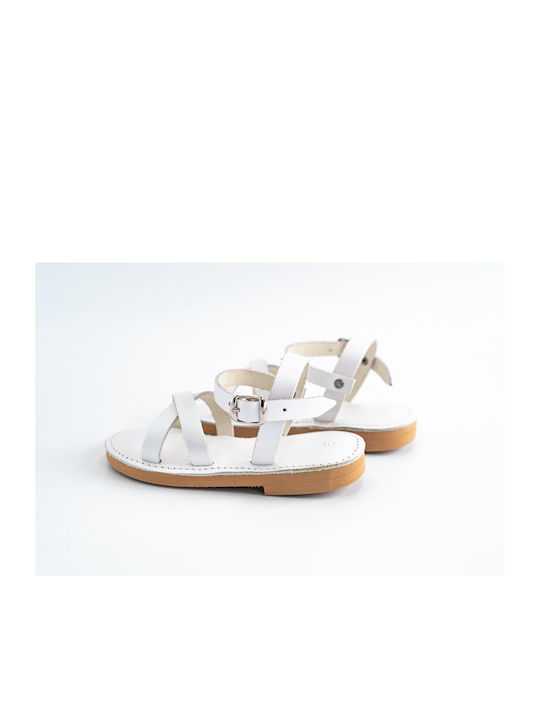 Children's leather sandal CODE 063g TOTAL WHITE