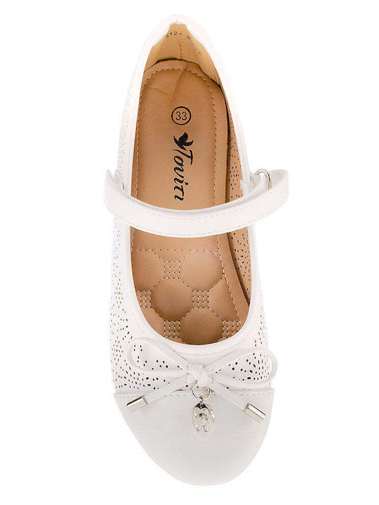 Primi passi Kids Ballerinas with Hoop & Loop Closure White