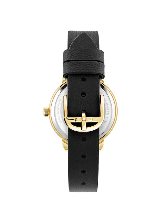 Ted Baker Fleure Watch with Black Leather Strap