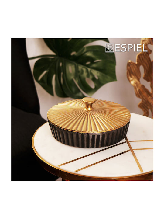 Round Aluminum Side Table Gold - Marble M35.5xL35.5xH50.5cm