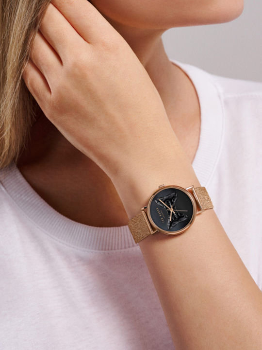 Ted Baker Phylipa Ceas de Damă cu Rose Gold Brățară Metalică