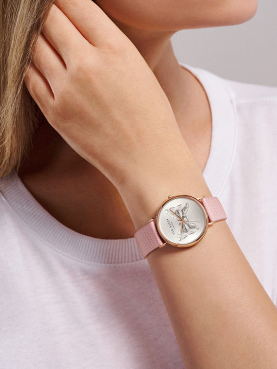 Ted Baker Phylipa Women's Watch with Pink Leather Strap