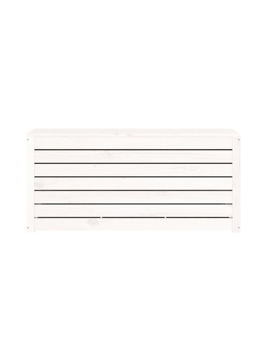 vidaXL Cutie de depozitare pentru exterior Lemn Alb L101xW50.5xH46.5buc