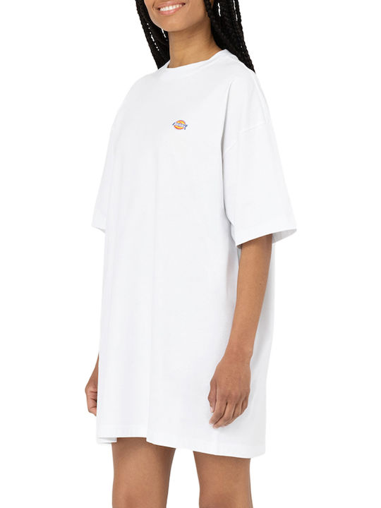 Mapleton Лятна Mini T-shirt Рокля Бяла