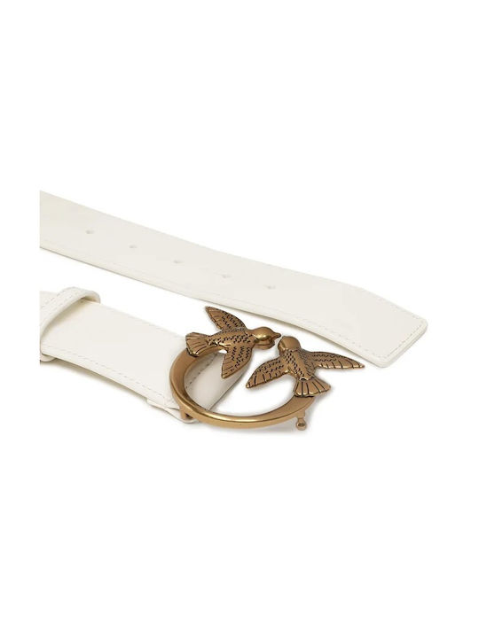 Pinko Leather Women's Belt White