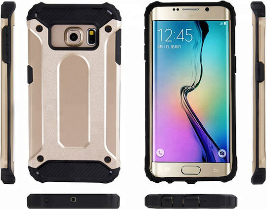Techsuit Hybrid Back Cover Πλαστικό / Σιλικόνης Μαύρο (Galaxy S6)