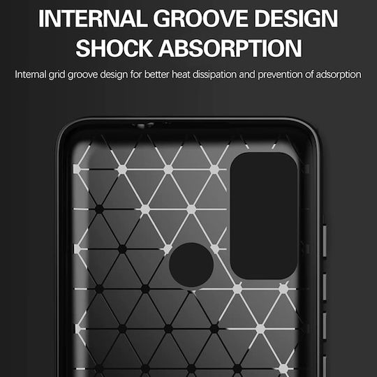 Techsuit Carbon Back Cover Silicon Negru (Moto G60)