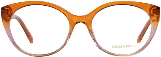 Emilio Pucci Rame Ochelari Pentru Femei Din Acetat Portocalii EP5134 044
