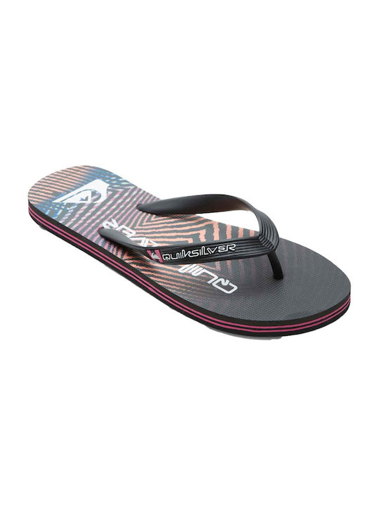 Quiksilver Molokai Wordblock Herren-Flip-Flops Black/Blue/Pink