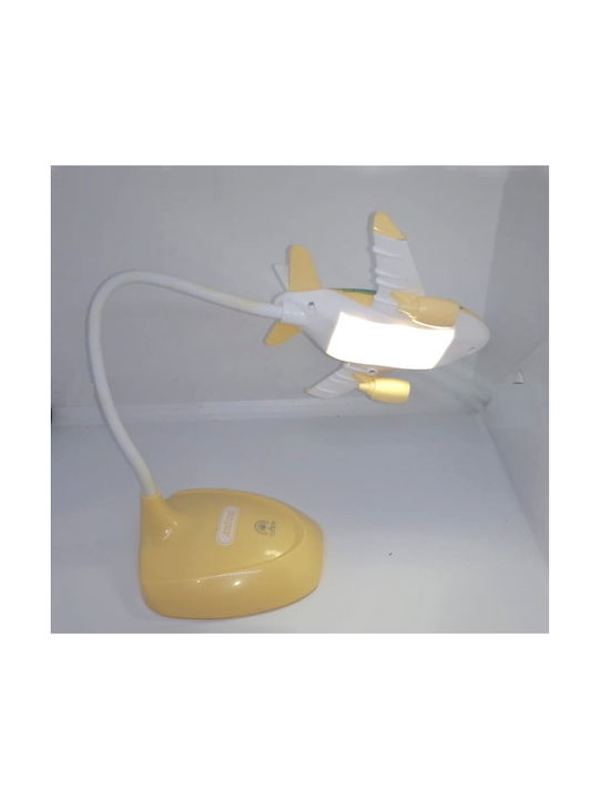 Andowl Led Παιδικό Φωτιστικό Γραφείου Αφής Αεροσκάφος Λευκό