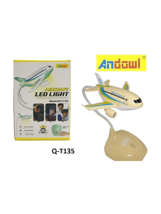 Andowl LED Kinder Schreibtischlampe Berührung Weiß