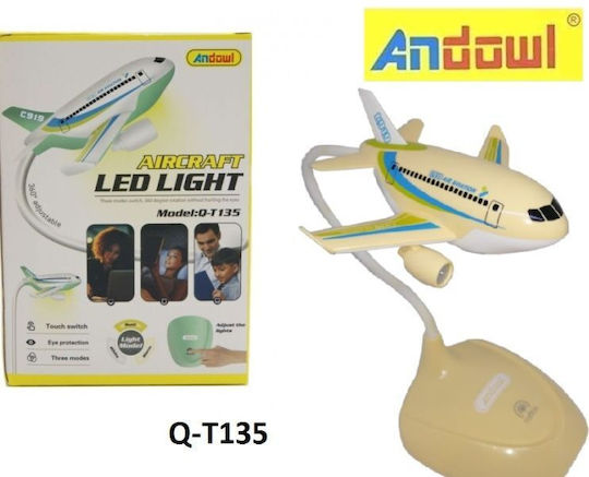 Andowl Led Παιδικό Φωτιστικό Γραφείου Αφής Αεροσκάφος Λευκό Andowl Led Παιδικό Φωτιστικό Γραφείου Αφής Αεροσκάφος Λευκό