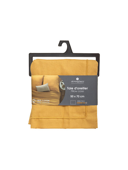 Atmosphera Oxford Pillowcase Oxford Mustard 50x70cm