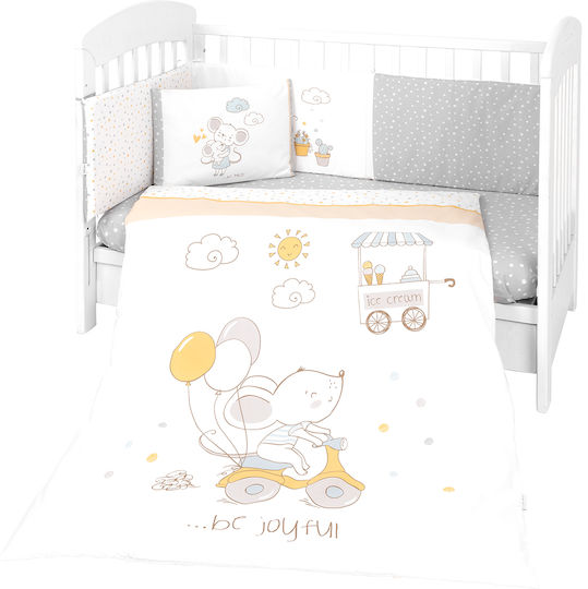 Kikka Boo Baby Crib Bedding Set Joyful Mice 6pcs Gray