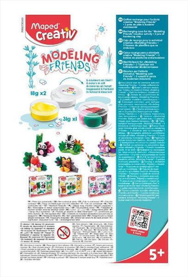 Maped Knete Spiel-Set Modeling Friends Für 5+ Alter 3 Stück