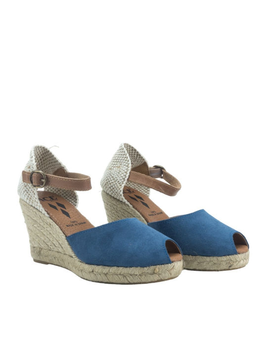 Women's Platform Espadrilles Blue