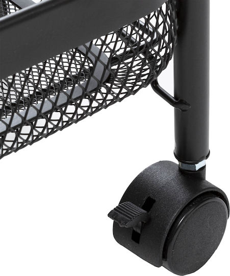 Atmosphera Mayaj 5five Кухненски Тролей Металик 3 Позиции Черен 46.5x26.5x79см