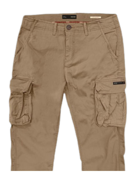 Rebase Men's Trousers Cargo in Regular Fit Beige