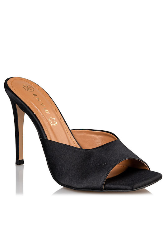 Envie Shoes Thin Heel Mules Black