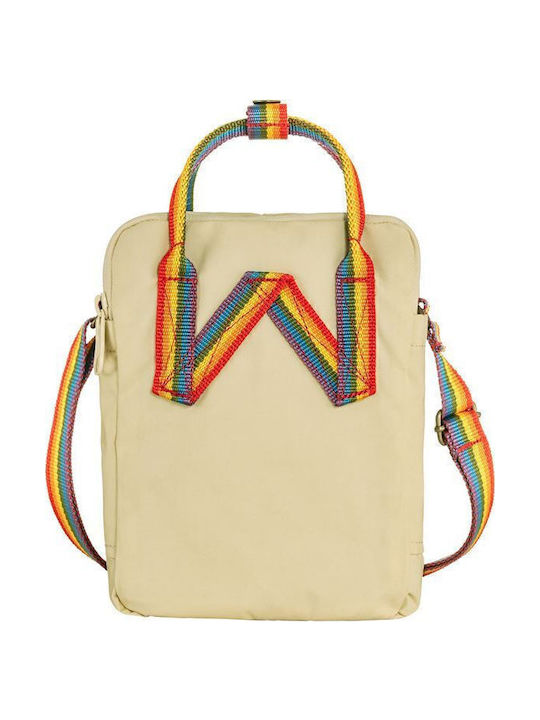 Kanken Rainbow Ανδρική Τσάντα Ώμου / Χιαστί Μπεζ