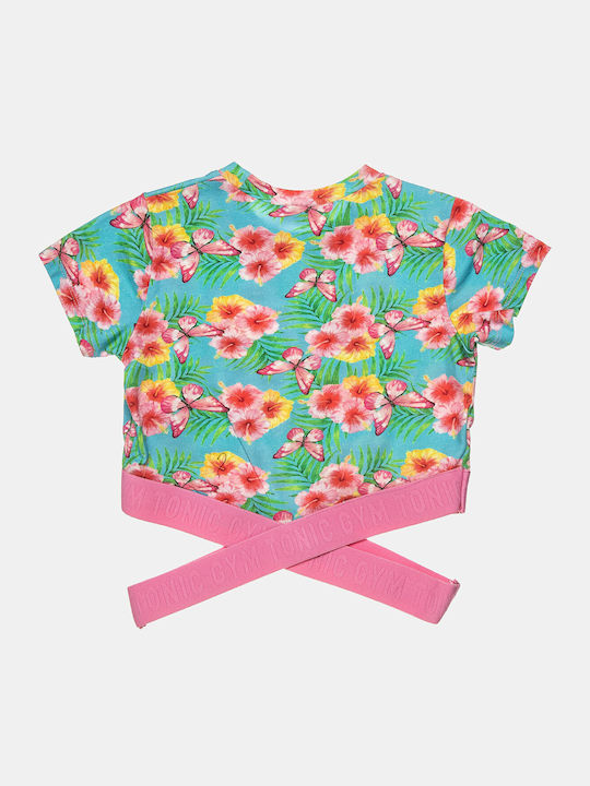 Set pentru copii cu șorturi Vară 2buc Multicolor Butterflies And Flower Print
