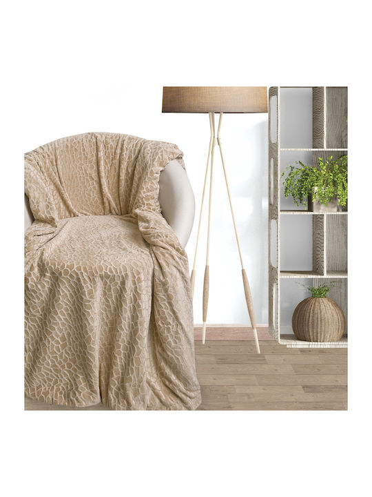 Das Home Pătură Fleece Simplă 150x170 cm Bej