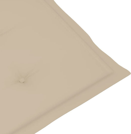 vidaXL Perna Scaunului De Grădină Cu Spătar Bej 2 Buc 120x50 Cm