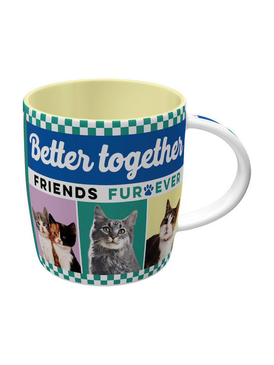 Nostalgic Art Better Together Cats Κούπα Κεραμική Πολύχρωμη