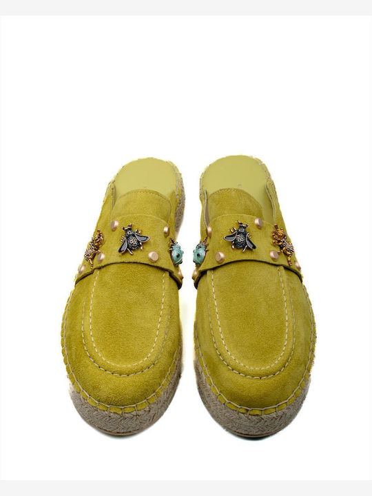 Komis & Komis Flat Mules Yellow