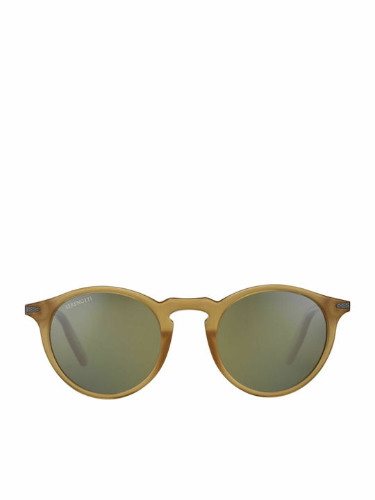 Serengeti Raffaele Men's Sunglasses with Beige Plastic Frame and Green Lens 8951