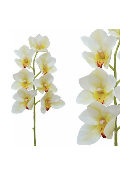 Marhome Artificial Decorative Branch Orchid White 62cm 1pcs