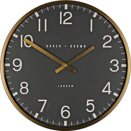 Zaros Classic Ceas de Perete Metalic Negru Ø40cm