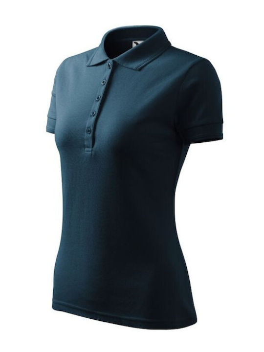 Malfini Pique Women's Short Sleeve Promotional Blouse Navy Blue