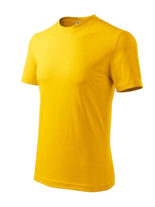 Adler Ανδρικό Διαφημιστικό T-shirt Κοντομάνικο σε Κίτρινο Χρώμα