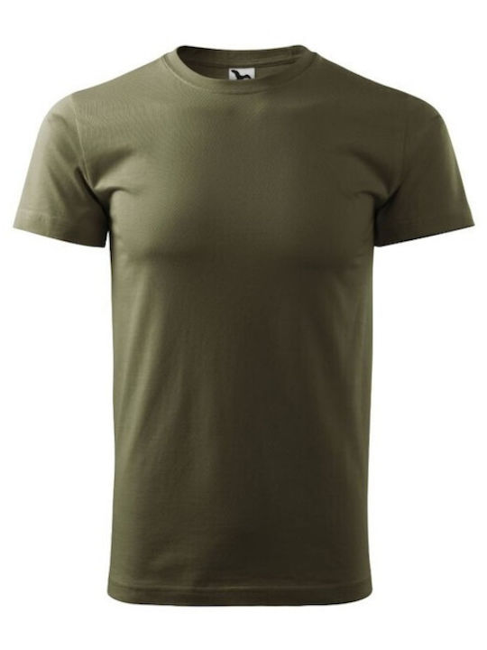 Adler Ανδρικό Διαφημιστικό T-shirt Κοντομάνικο σε Χακί Χρώμα