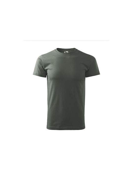 Adler Basic M Ανδρικό Διαφημιστικό T-shirt Κοντομάνικο σε Χακί Χρώμα