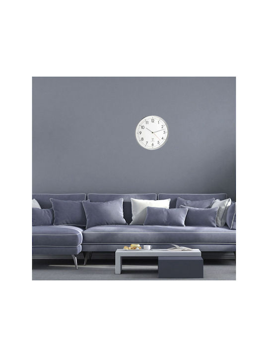 TFA Wanduhr Kunststoff White Ø33cm