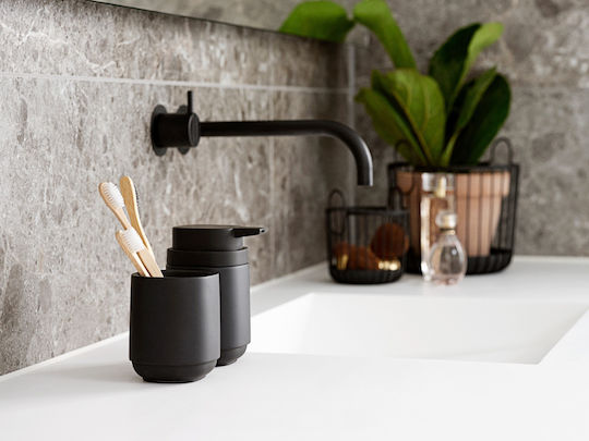 Zone Denmark Tabletop Plastic Dispenser Black 220ml Zone Denmark Tabletop Plastic Dispenser Black 220ml