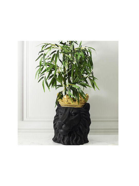 The Home Deco Factory Planter Polyresin Black 28x28x39.5cm.