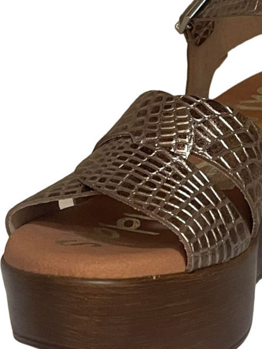 Oh My Sandals Platforme dama Bronz